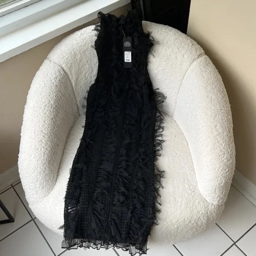 NWT Fashion Nova Tall So Dramatic Mesh Mini Dress - Picture 4 of 4